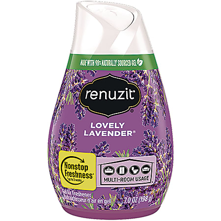 Renuzit® Adjustables Air Freshener, Lovely Lavender, 7 oz Cone, 12/Carton