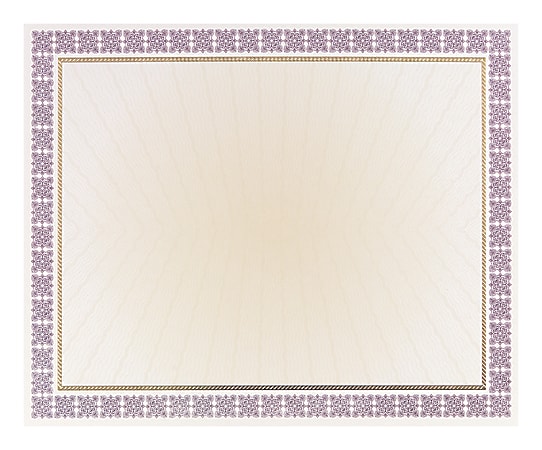 Great Papers! Foil Certificate, 8 1/2" x 11", Westminster Purple, Pack Of 15