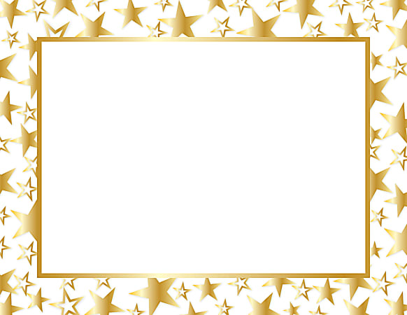 Great Papers! Certificate, 8 1/2" x 11", Gold Twinkle, Pack Of 50