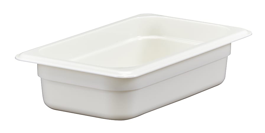 Cambro Camwear GN 1/9 Size 2" Food Pans, 2”H x 4-1/4”W x 7”D, White, Set Of 6 Pans