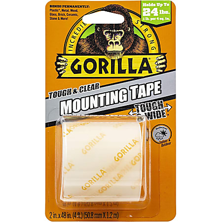Gorilla Tough Clear Mounting Squares 1 Length x 1 Width 1 Pack Clear -  Office Depot