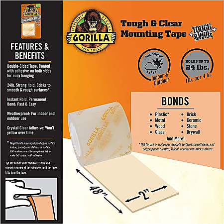 Gorilla Permanent Adhesive Dots, Double-Sided, 150 Pieces, 0.5