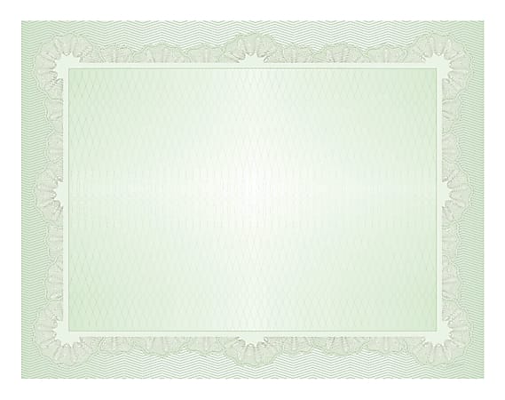 Great Papers! Certificate, 8 1/2" x 11", Grand Green , Pack Of 50