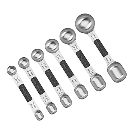Cuisinart Magnetic Measuring Spoons, Silver, Set Of 6 Spoons