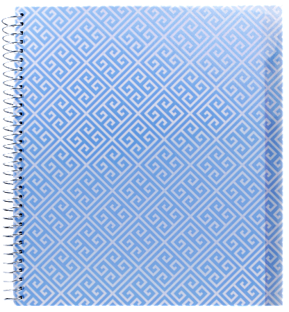 Studio C® Pattern Play Notebook, 11" x 9", 5 Subjects, College Ruled, 300 Pages (150 Sheets), Assorted Colors