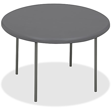 Iceberg IndestrucTable TOO Folding Table - Round Top - Four Leg Base - 4 Legs x 2" Table Top Thickness x 60" Table Top Diameter - 65267