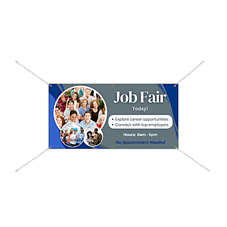 Custom Indoor/Outdoor Full-Color Double-Sided, 15 Oz. Durable Vinyl Banner With Grommets And Ropes, 48" X 24"