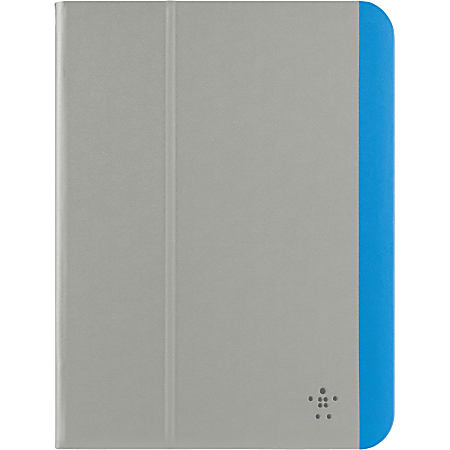 Belkin Slim Style Carrying Case (Folio) for 10" Apple iPad Air Tablet - Stone, Cyan - Water Resistant, Scratch Resistant Interior, Slip Resistant Interior, Spill Resistant, Dirt Resistant - Silicone Body - Suede, MicroFiber Interior Material