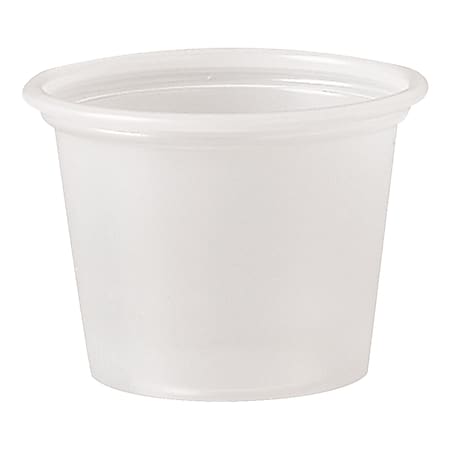 Solo Cup Polystyrene Portion Cups, 1 Oz, Translucent, Carton Of 2,500