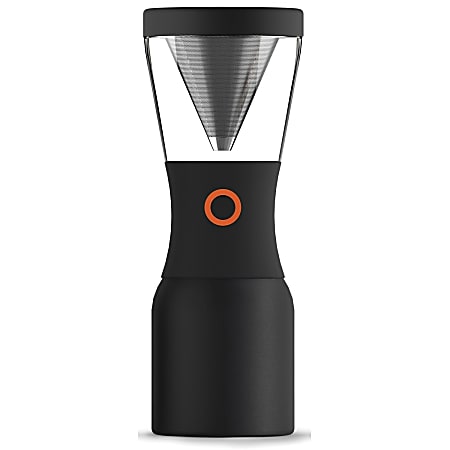 asobu Cold Brew Portable Coffee Maker with Bonus Reusable Straw (Black) - Coffee, Serving, Brewing - Dishwasher Safe - Black - Plastic, Tritan Body