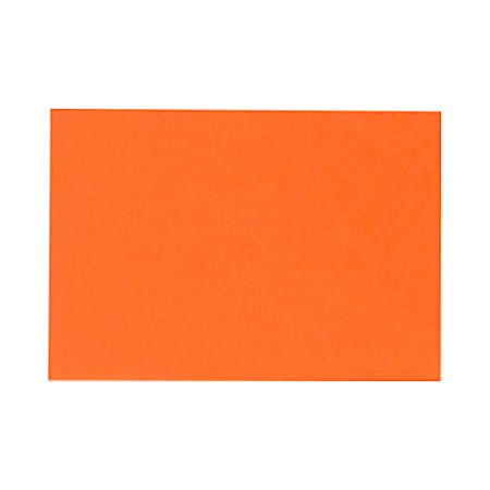 LUX Flat Cards, A9, 5 1/2" x 8 1/2", Mandarin Orange, Pack Of 50