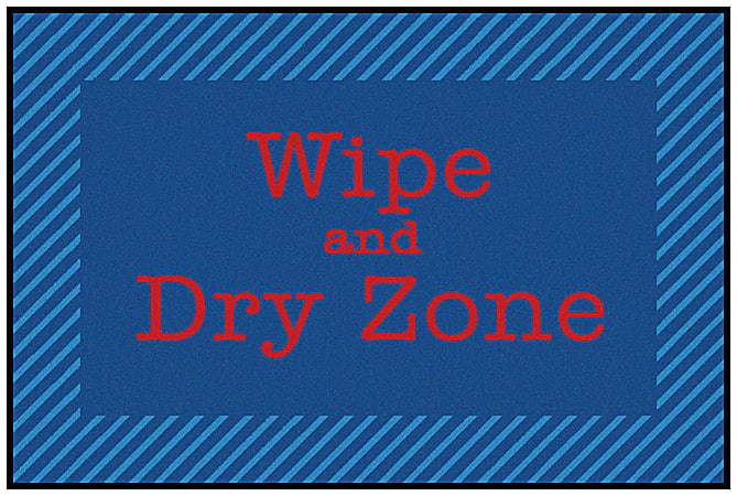 Carpets for Kids® KID$Value Rugs™ Blue & Red Zone Wipe & Dry Zone Activity Rug, 3' x 4 1/2' , Blue