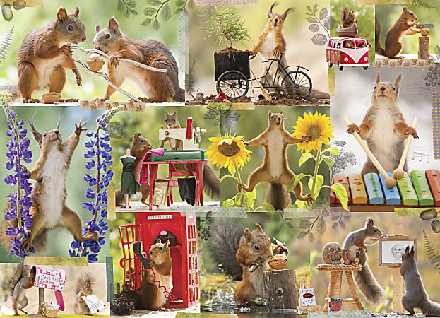 Willow Creek Press 1,000-Piece Puzzle, 26-5/8" x 19-1/4", Gettin' Squirrelly