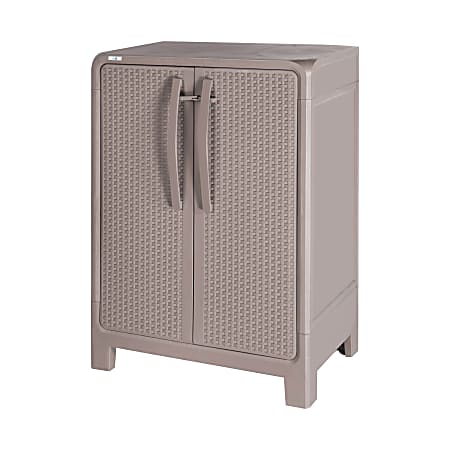 Inval Medium 29"W Storage Cabinet, Taupe