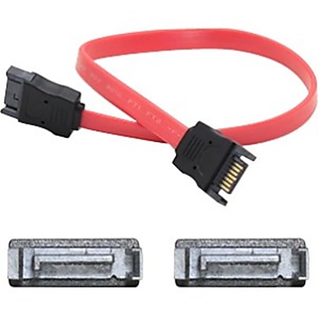 AddOn 5-pack of 15cm (6in) SATA Male to Male Red Serial Cables - 100% compatible and guaranteed to work