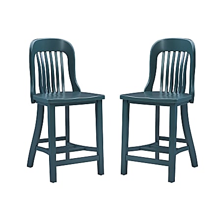 Linon Pierre Counter Stools, Green, Set Of 2