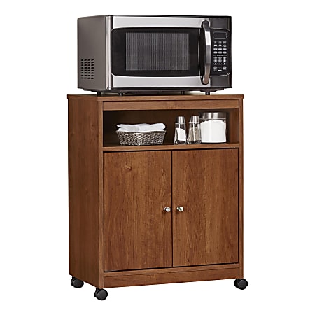 Ameriwood Home Landry Microwave Cart With Cabinet 30 H x 23 W x 15