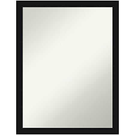 Amanti Art Narrow Non-Beveled Rectangle Framed Bathroom Wall Mirror, 26” x 20”, Avon Black