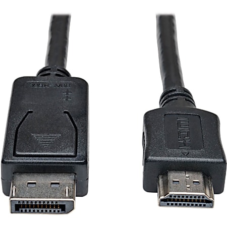 Eaton Tripp Lite Series DisplayPort to HDMI Adapter Cable (M/M), 10 ft. (3.1 m), TAA - DisplayPort/HDMI for Audio/Video Device, Monitor, TV - Black"