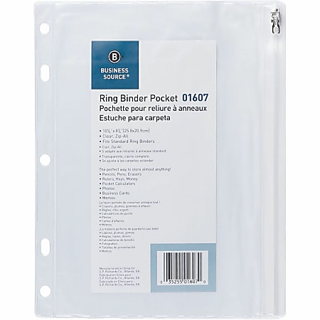 Business Source Punched Economy Binder Pocket - 10 Business Source Punched Economy Binder Pocket - 10