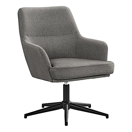 Monarch Specialties Avis Swivel Accent Chair, Gray/Black