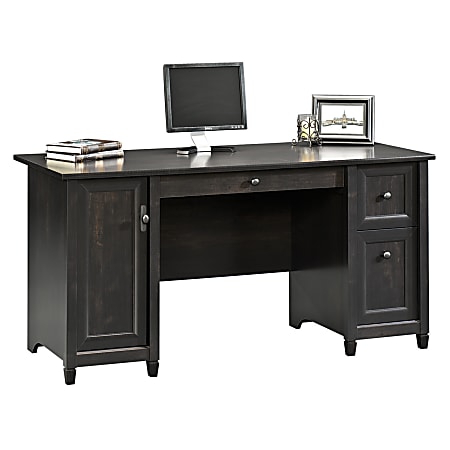 Sauder Edge Water 59 W Computer Desk Estate Black - Office Depot