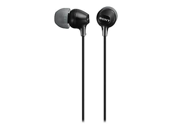 Sony® Wired In-Ear Earbuds, Black, MDREX15LP/B