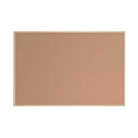 U Brands Cork Bulletin Board, 72" X 48", Birch Wood Frame, Actual Size 70" X 47" (2872U00-01)