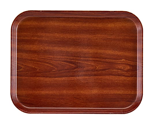 Cambro Camtray Rectangular Serving Trays, 14" x 18", Burma Teak, Pack Of 12 Trays