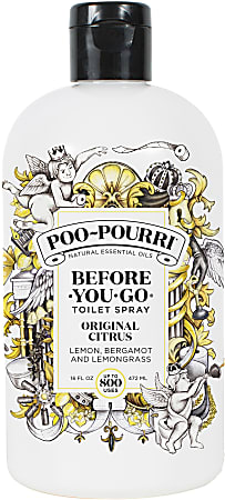 Poo-Pourri Before You Go Toilet Spray, 16 Oz, Citrus, Pack Of 6 Bottles