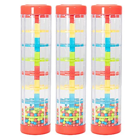Westco Educational Products 4" Mini Rainshakers, Multicolor, Pack Of 3 Rainshakers