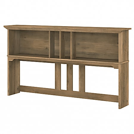 Bush Furniture Salinas 60"W Hutch For L-Shaped Desk, Reclaimed Pine, Standard Delivery