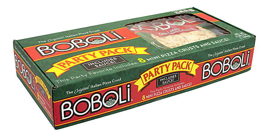 Boboli Party Pack Mini Pizza Crusts With Sauce, 8", Box Of 8 Crusts