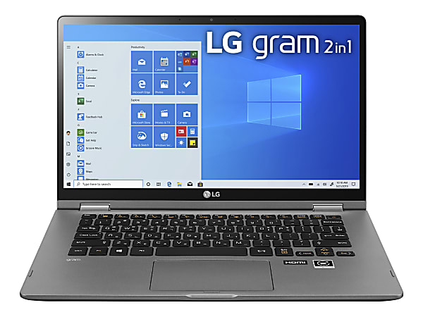 LG gram Ultra-Slim Convertible Laptop, 14" Touch Screen, Intel® Core™ i7, 16GB Memory, 1TB Solid State Drive, Wi-Fi 6, Windows® 10, 14T90N-R.AAS9U1