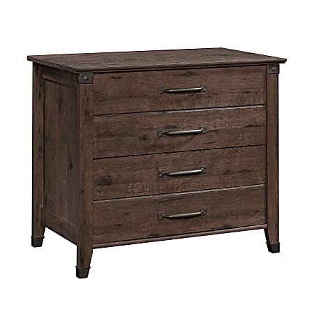 Sauder® Carson Forge 34-1/2"W Lateral 2-Drawer File Cabinet, Coffee Oak