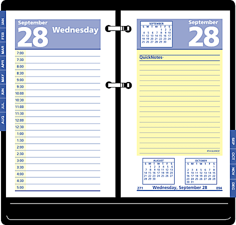 AT-A-GLANCE® QuickNotes® 30% Recycled Desk Calendar Refill, 3 1/2" x 6", January-December 2016