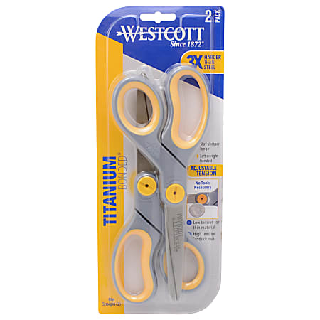 Westcott Titanium Bonded Scissors 8 Straight Soft Handle