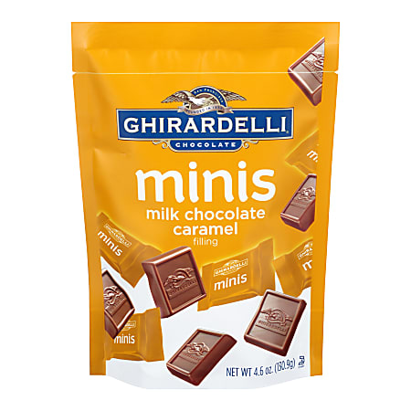 Ghirardelli® Minis Chocolates, Milk Chocolate With Caramel Filling, 4.6 Oz, Pack Of 3 Bags