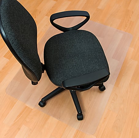 Floortex Ecotex Polymer Hard Floor Chair Mat, Rectangular, 48"W x 60"D, Clear