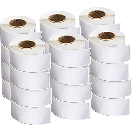 DYMO® LabelWriter Address Labels, 1-1/8"H x 3-1/2"W, Rectangle, White, 350 Labels Per Roll, Pack Of 24 Rolls