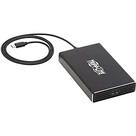 Eaton Tripp Lite Series USB-C to Dual M.2 SATA SSD/HDD Enclosure Adapter - USB 3.1 Gen 2 (10 Gbps), Thunderbolt 3, UASP, RAID - U4572M2SATAG2