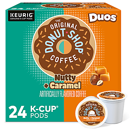 Keurig® The Original Donut Shop® Single-Serve K-Cup® Pods, Medium Roast, Nutty Caramel, Carton Of 24
