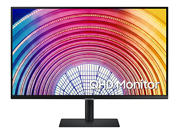 Samsung S32A604NWN - S60A Series - LED monitor - 32" - 2560 x 1440 QHD @ 75 Hz - VA - 300 cd/m² - 3000:1 - HDR10 - 5 ms - HDMI, DisplayPort - black