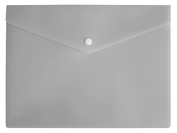 Office Depot® Brand Poly Envelope, 1/2" Expansion, Letter Size, Gray