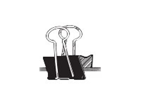 ACCO® Binder Clips, Small, 3/4" Wide, 5/16" Capacity, Black, Pack Of 12