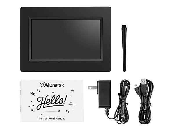 Aluratek AWDMPF107F Digital 7" LCD Digital Memory, Matt Black