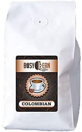 Hoffman Busy Bean Columbian Whole Bean Coffee, Light Roast, 5 Lb, Pack Of 2 Bags