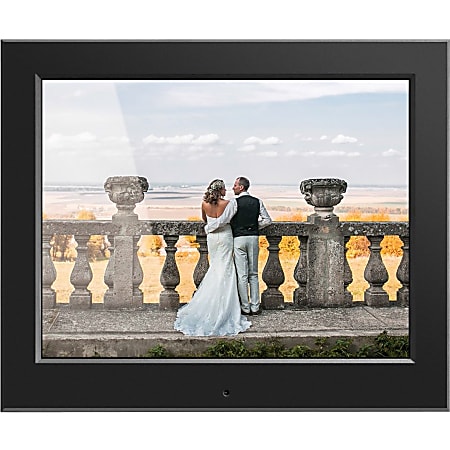 Aluratek 8" Slim Digital Photo Frame with Auto Slideshow Feature - 8" LCD Digital Frame - Black - 1024x 768 - ASDPF08F