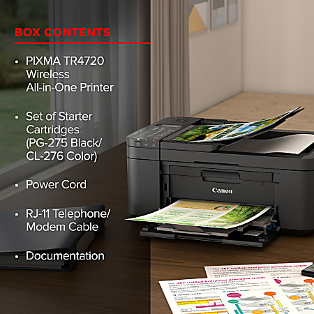 Canon PIXMA TR4720 Wireless All-In-One Inkjet Printer White 5074C022 - Best  Buy