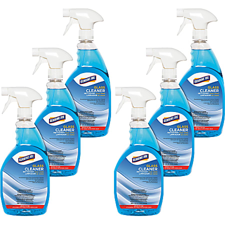 Genuine Joe Non-Ammoniated Glass Cleaner - Ready-To-Use - 32 fl oz - Non Ammoniated, Non-streaking - Blue - 6/Carton - 99681CT